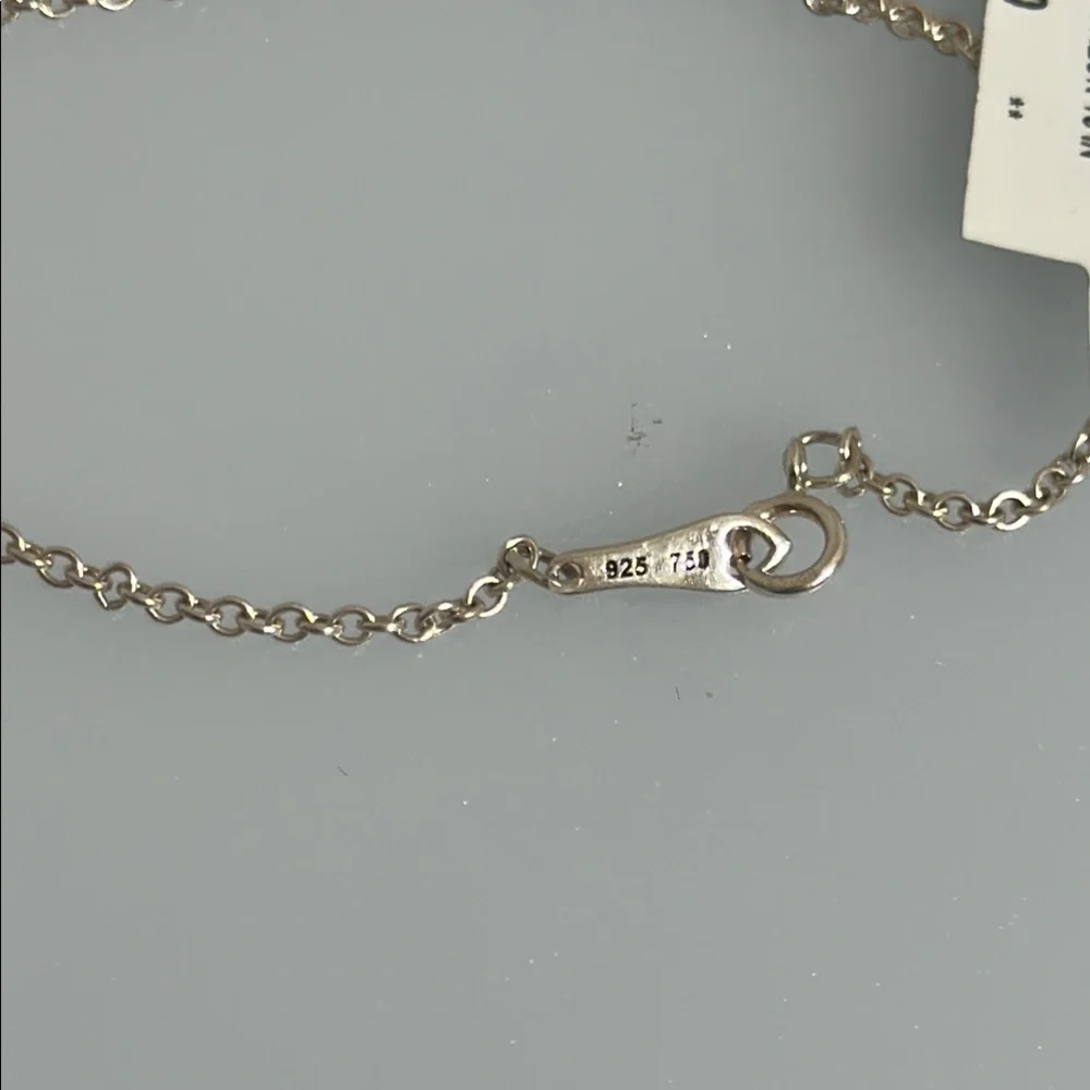 Lagos 18k real solid Gold and Silver Onix  Necklace